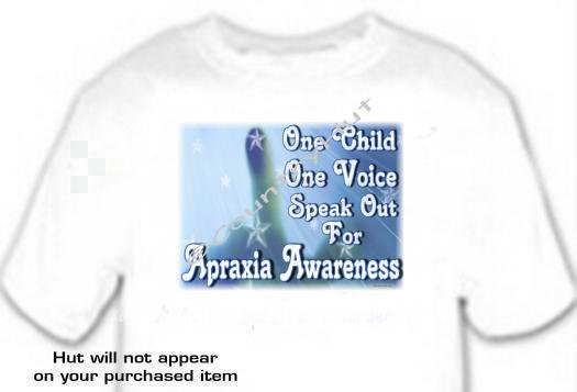 T-shirt, APRAXIA AWARENESS One Voice, Once Child - (youth & Adult Sm - xLg)