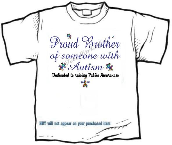 T-shirt, PROUD BROTHER, Raising Public Autism Awareness - (adult Xxlg)