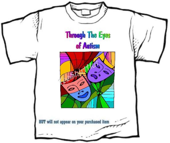 T-shirt, THROUGH THE EYES OF AUTISM, - (youth & Adult Sm - xLg)