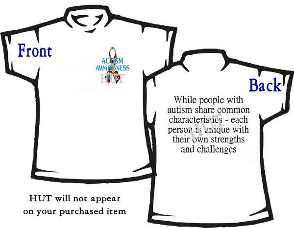 T-shirt, MY AUTISM RIBBON ~ Awareness - (Adult 4xLg - 5xLg)