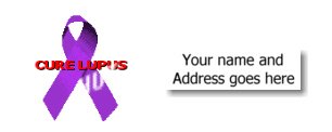 90 LUPUS AWARENESS RIBBON Address Labels