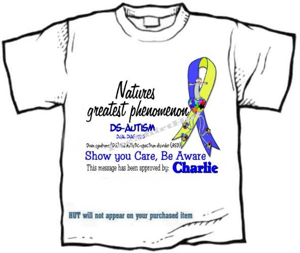 T-shirt, DS-AUTISM - Natures greatest phenomenon - (youth & Adult Sm - xLg)