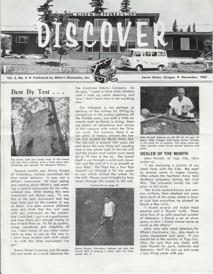 Discover Newsletter November 1967 White's Electronics
