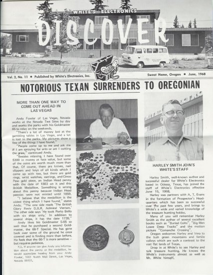 Discover Newsletter June 1968 White's Electronics