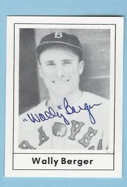 Wally Berger TCMA Autographed card 1978