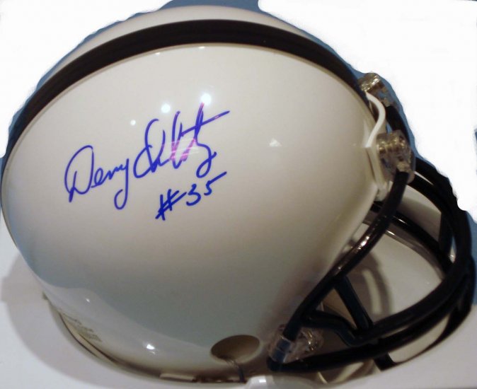 Richie Lucas & Denny Onkotz Autographed Penn State Mini Helmet