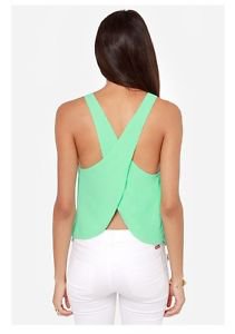 NEW Chiffon Cross Open Back Tank Top Shirt Pink, Medium, ie Anthropologie, Zara