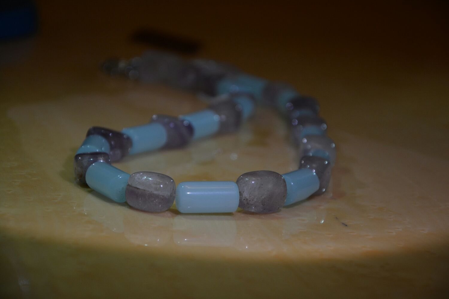 Amethyst and Blue Gemstone Necklace