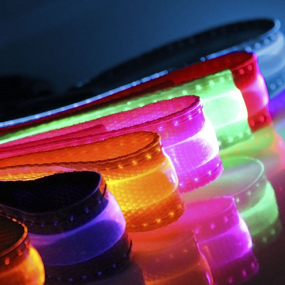 Purple Adjustable LED COLOR Light Pet Dog Cat Neck Collar Night Flashing Safety