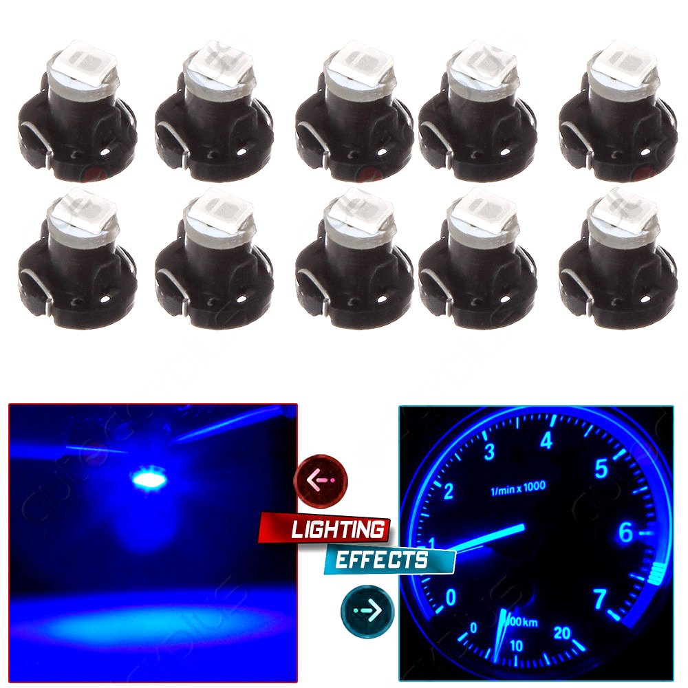 10X 2835SMD T3 Neo Wedge LED HVAC Climate Panel Instrument Lights 8mm Ultra Blue