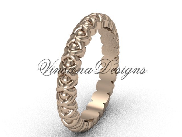 14kt rose gold wedding band VD1008