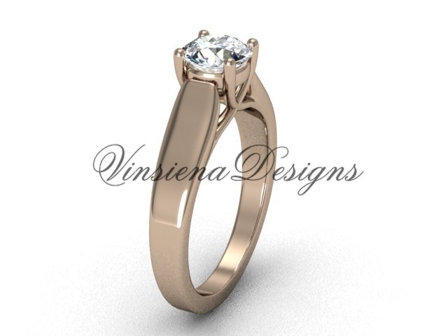 14kt rose gold engagement ring VD10018