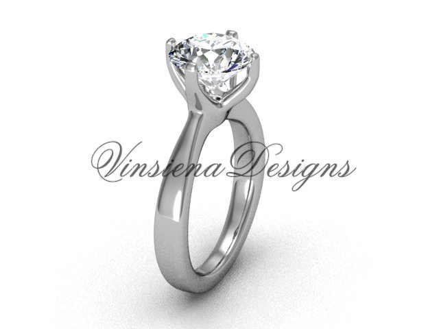 14k white gold engagement ring,wedding ring "Forever One" Moissanite VD10020