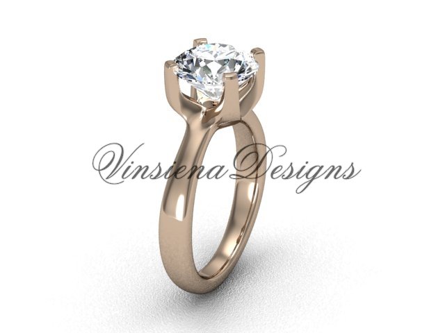 14kt rose gold engagement ring VD10021
