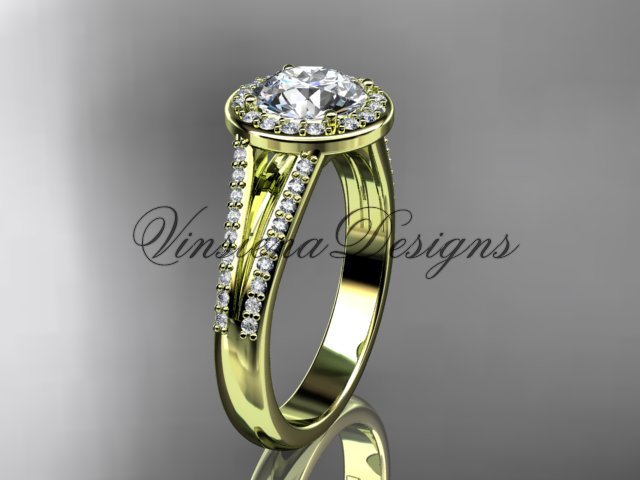 14k yellow gold diamond engagement ring VD10083