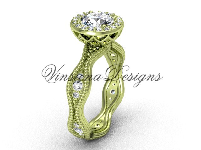 14kt yellow gold diamond engagement ring VF301003