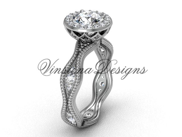 platinum diamond engagement ring VF301003