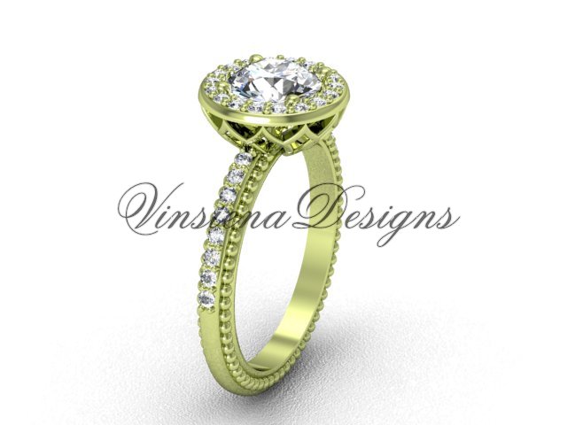 14kt yellow gold diamond engagement ring VF301005
