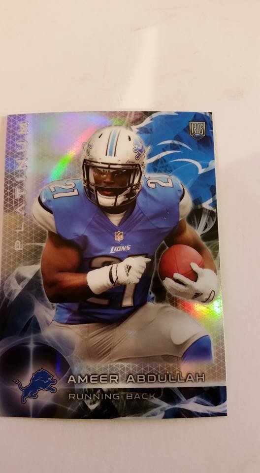 2015 Topps Platinum Ameer Abdullah Rookie card detroit lions