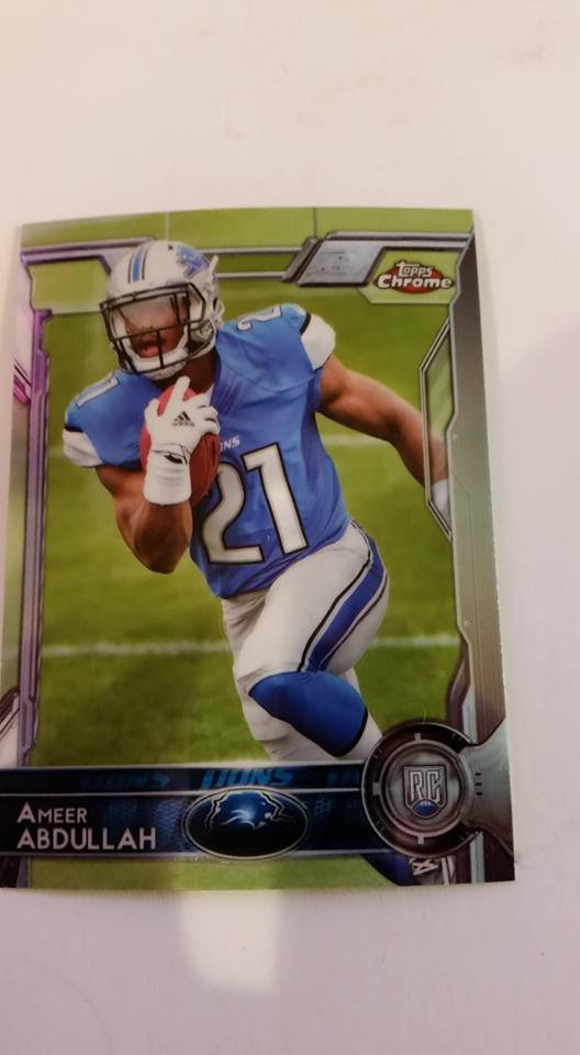 2015 topps chrome Ameer Abdullah Rookie card Detroit Lions