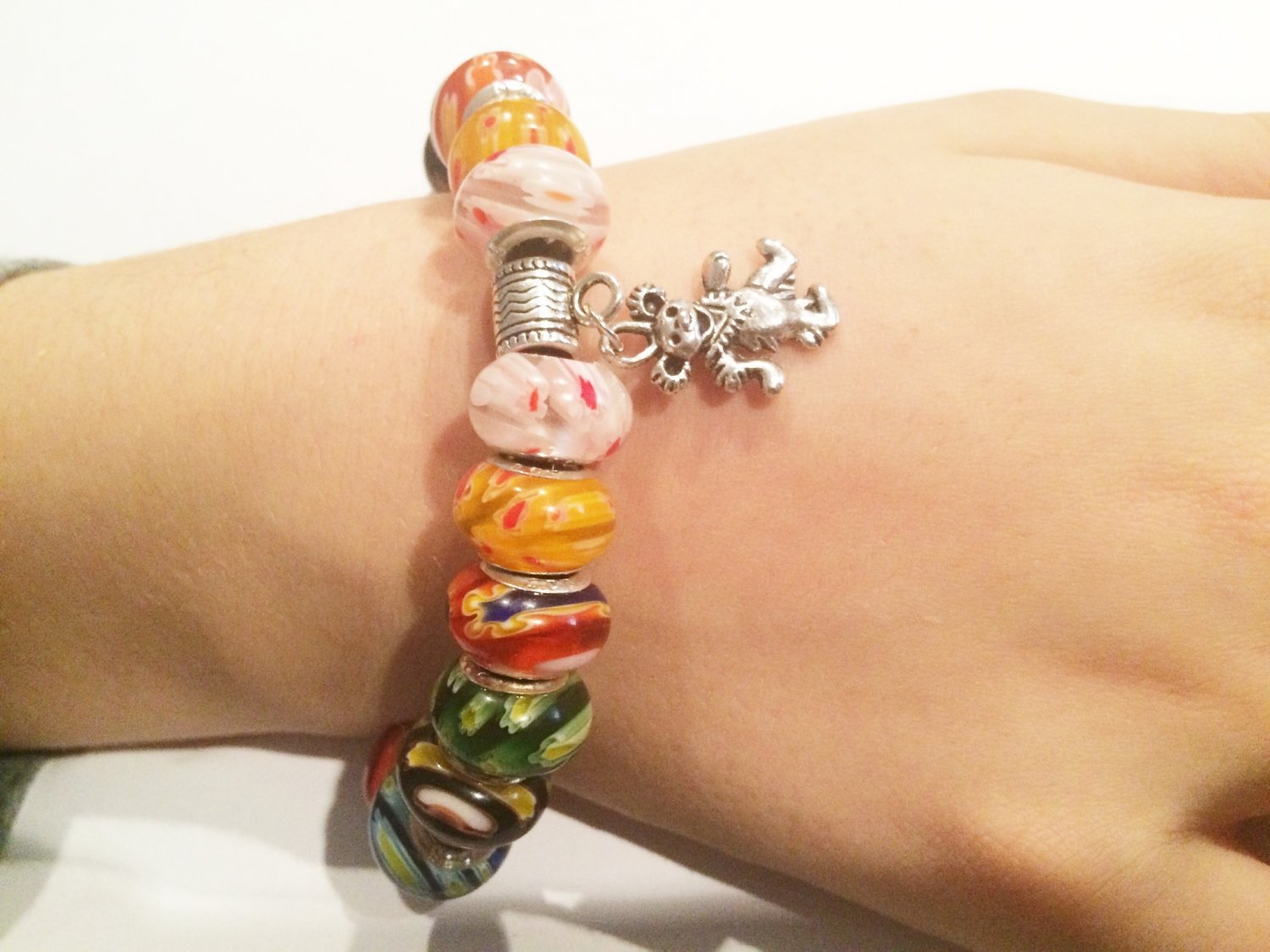 Grateful Dead Dancing Bear European Charm Bracelet