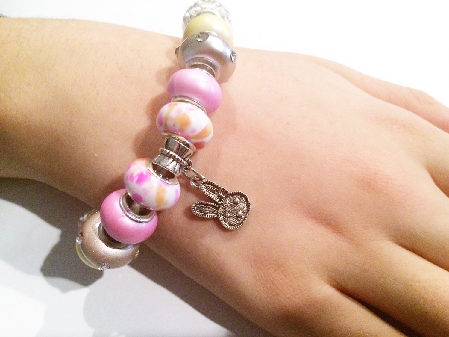 Easter Bunny European Charm Bracelet