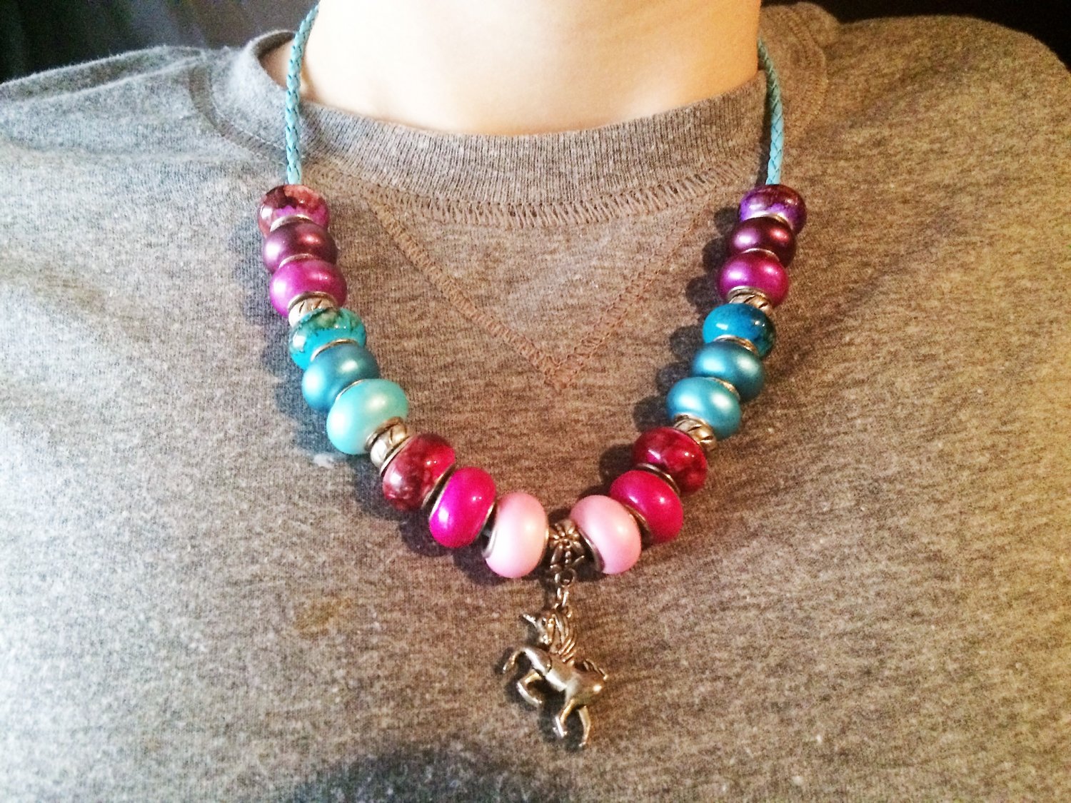 Unicorn European Bead Bracelet