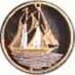Cut Coin Jewelry Pendant - Necklace - Cayman Island sailboat