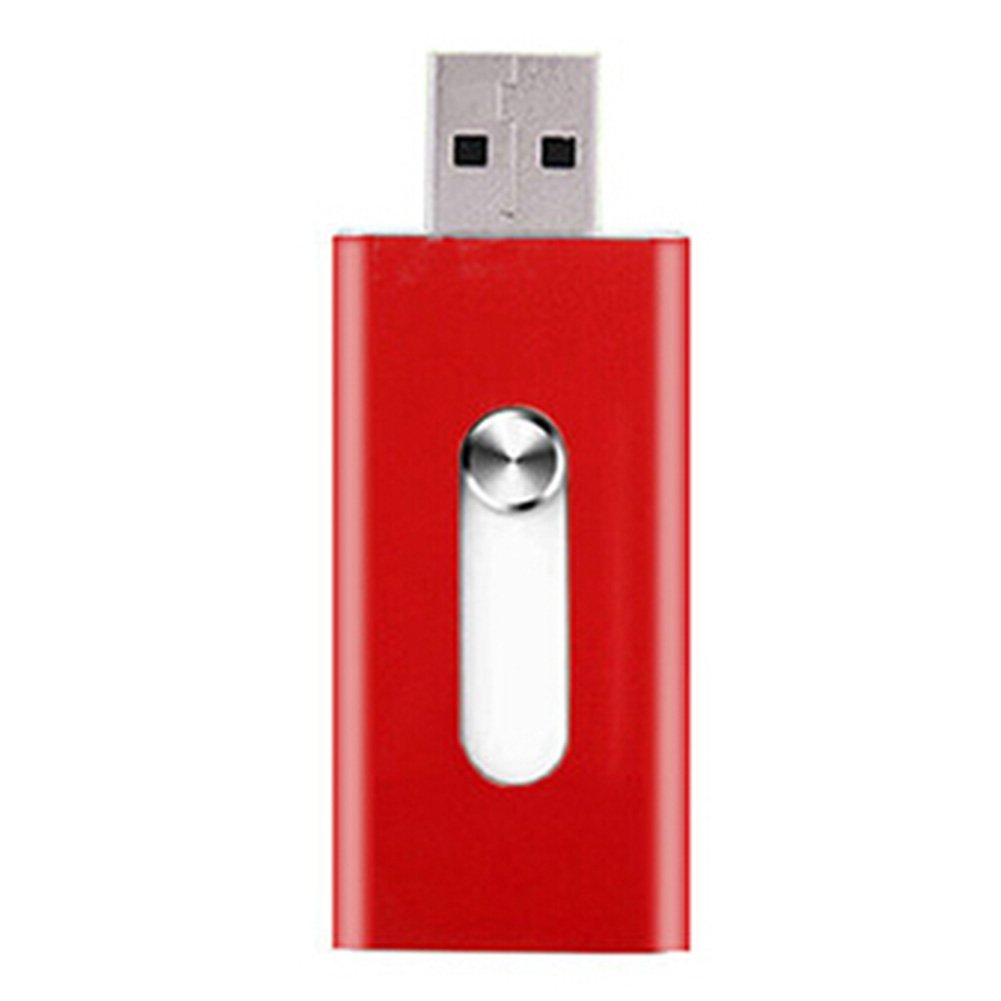 Kylin Express 16GB Double Plug Iphone/Ipad/PC USB Flash Drive Dual-Purpose Memory Stick Red