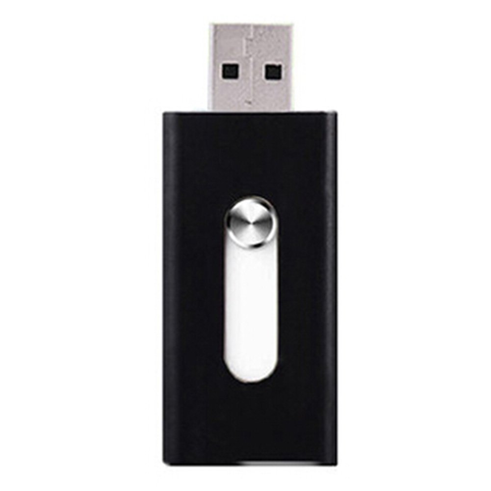 Kylin Express 16GB Double Plug Iphone/Ipad/PC USB Flash Drive Dual-Purpose Memory Stick Black
