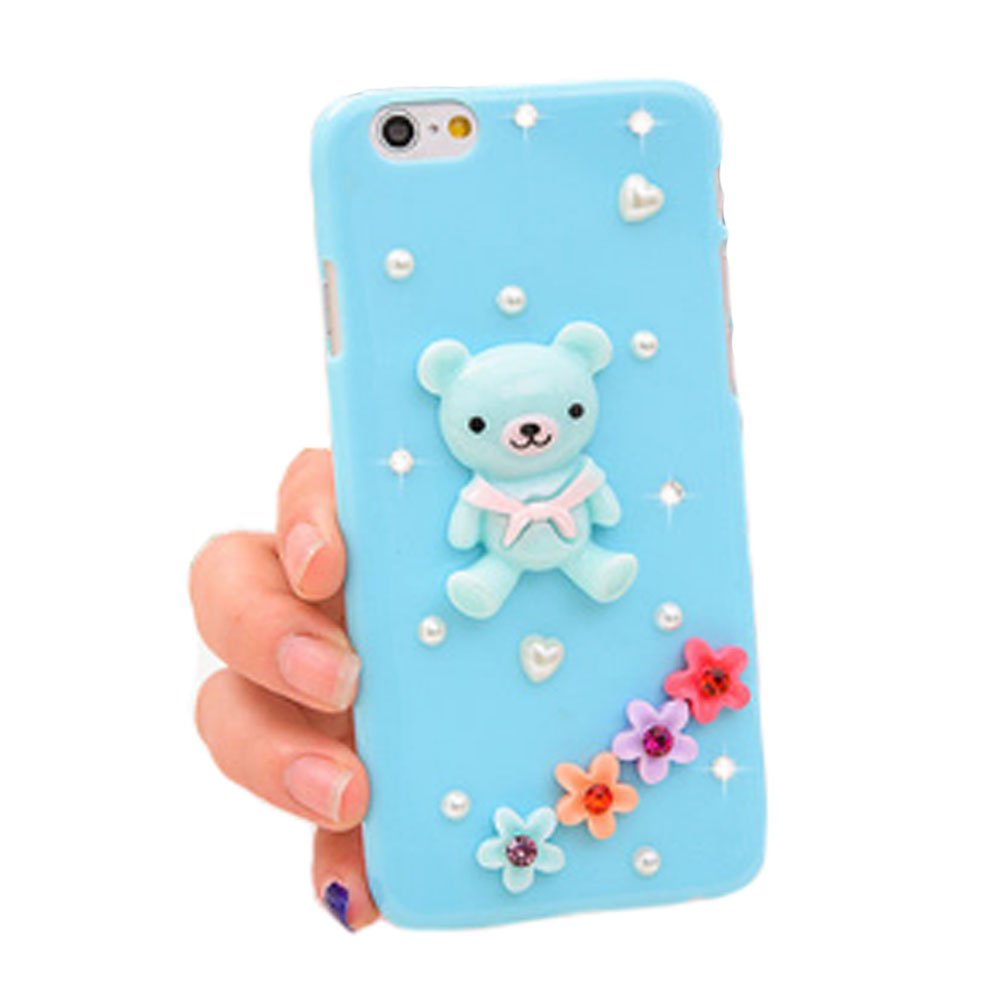 Kylin Express Lovely Cellphone Case Protective Back Cases/Cover for iPhone 6(4.7") - Blue/Bear