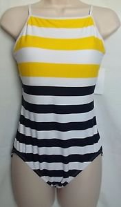 BEACH HOUSE STRIPED ONE PIECE SWIMWEAR, SIZE 8