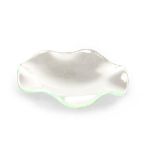 Replacement Glass Dish Plug In Tart Oil Candle Warmer Clear Wave 3"