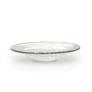 Replacement Glass Dish Oil Burner Candle Warmer Clear 4.5" Top Large Round