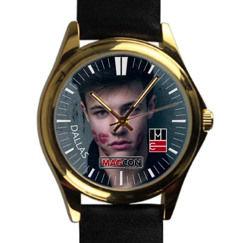 cool brent rivera leather gold Wristwatches