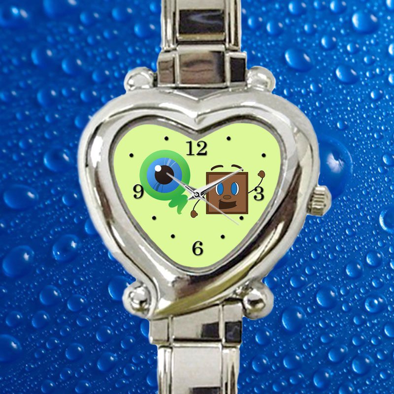 cute Tiny Box Tim And Septiceye Sam! hearts logo heart charm watches stainless steel