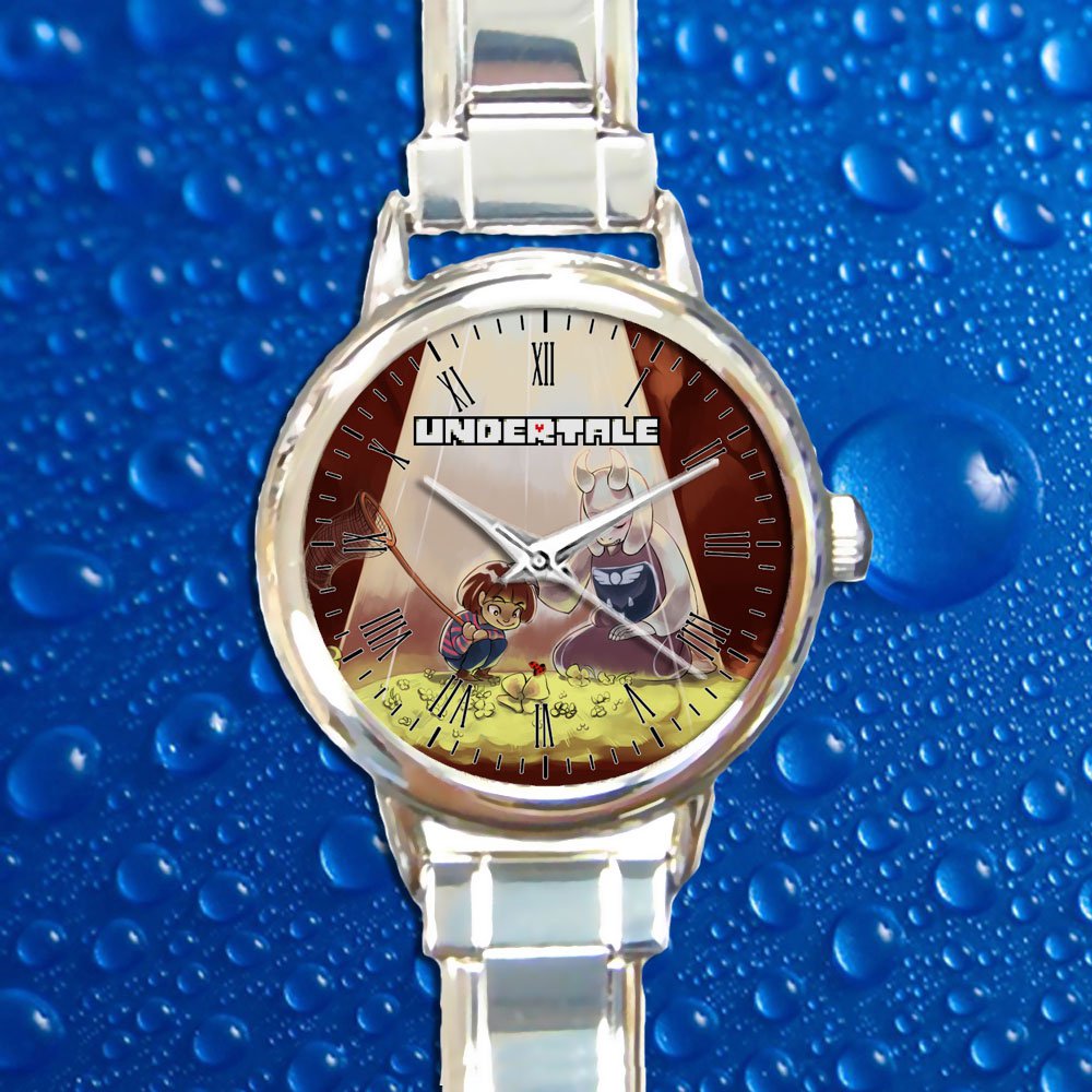 cute undertale game round charm watches stainless steel