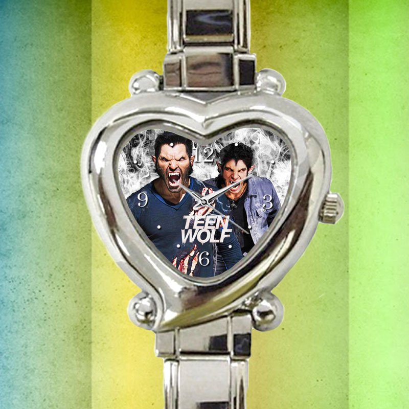 cute teen wolf season Tyler Posey heart charm watches stainless steel