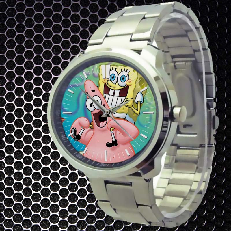 cool Spongebob patrick quote best friend forever BFF Stainless Steel Wristwatches