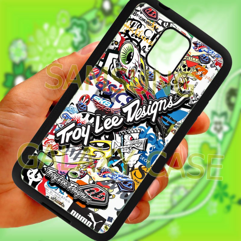 troy lee design stickerbomb motocross supercross fit for samsung galaxy note 4 black case cover