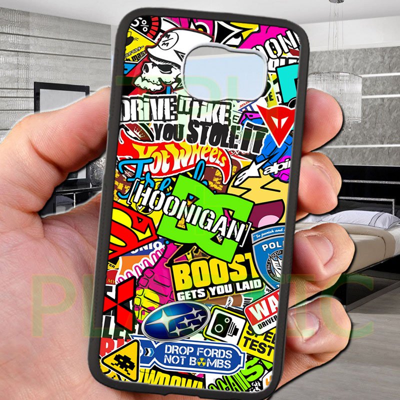 sticker bomb racing hoonigan subaru fit for samsung galaxy S6 S 6 S VI black case cover