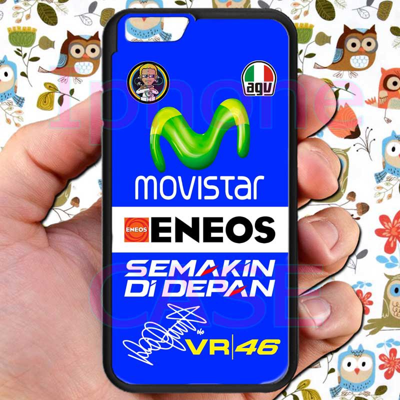 valentino rossi logo signature moto gp fit for iphone 6 4.7" black case cover