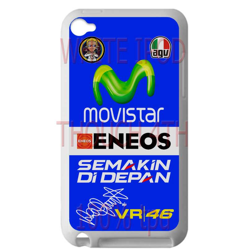 valentino rossi logo signature moto gp fit for ipod touch 4 white case cover