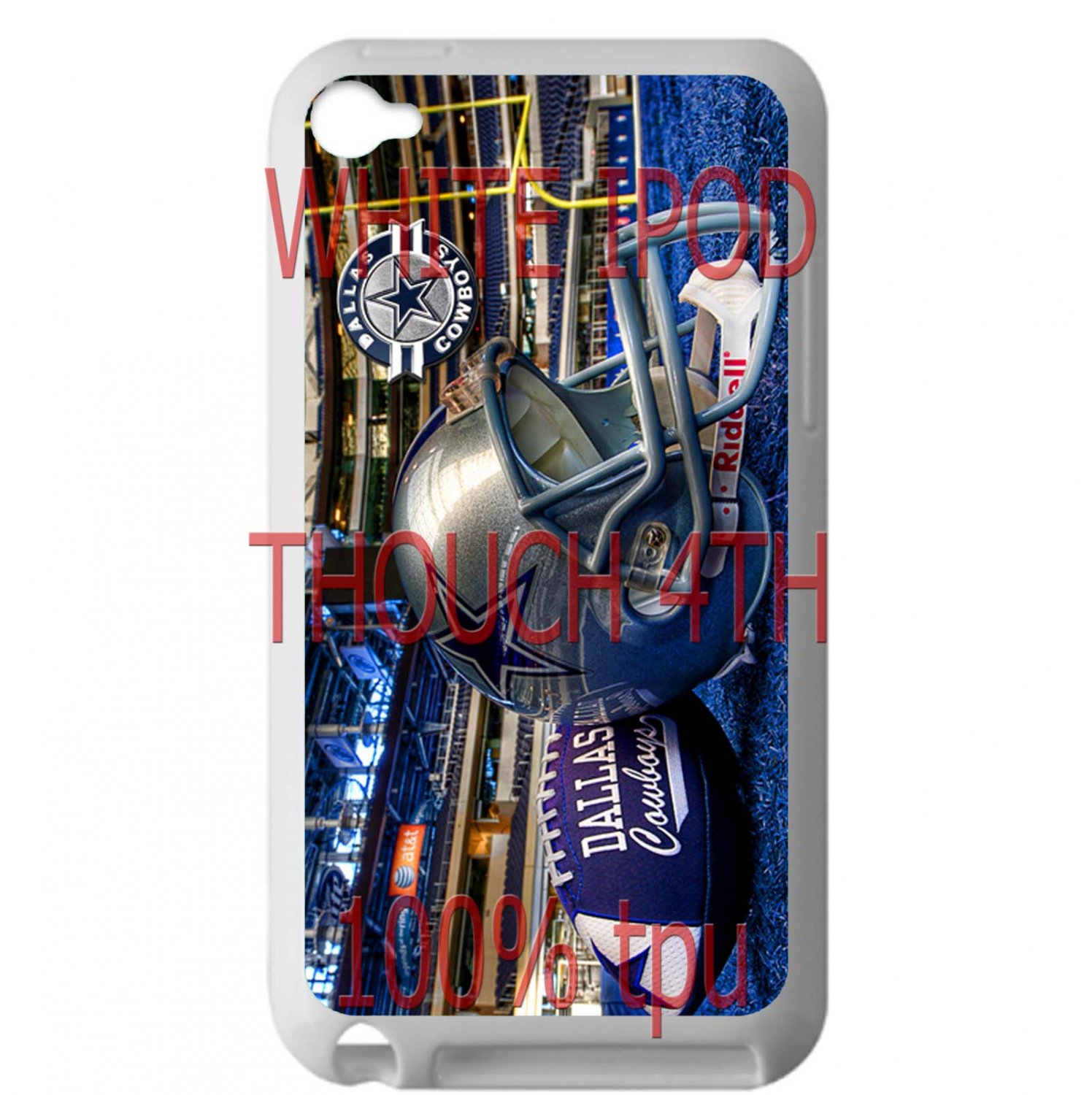 Dallas Cowboys riddell football fit for ipod touch 4 white case cover
