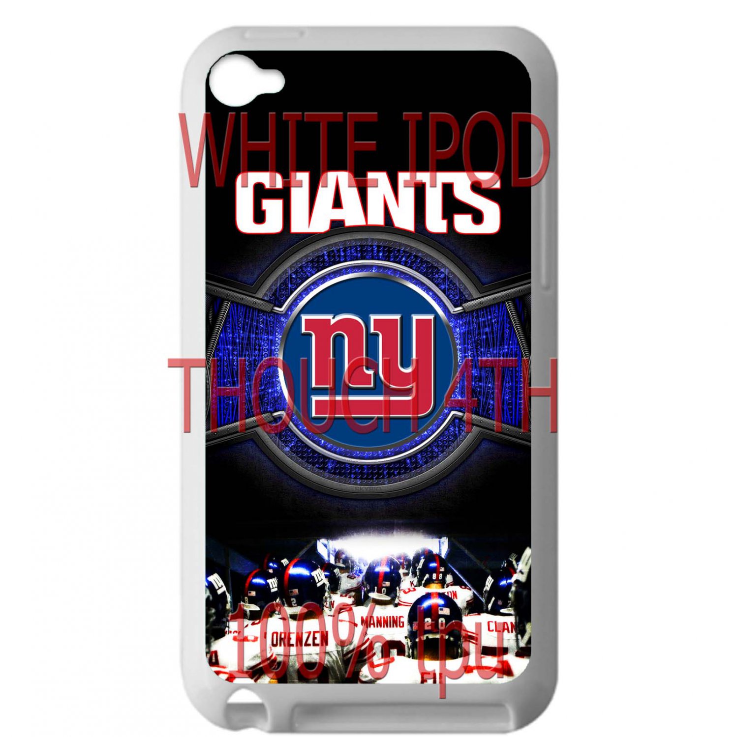 new york giants football beckam fit for ipod touch 4 white case cover