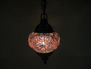 Electrical purple mosaic hanging lamp glass candle holder lampe mosaique hg 87