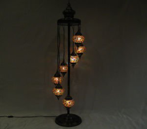 Moroccan lantern mosaic floor lamp glass chandelier light lampe mosaiqe yer 20