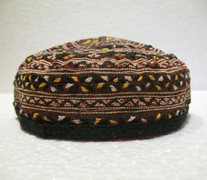 Antique asian fine embroidery hat turkish beret collecion hat vegetable dyes 30