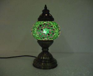 Green mosaic glass table lamp tischlampe moroccan lantern lampe mosaique 39
