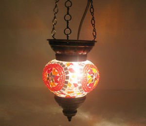 moroccan lantern mosaic hanging lamp glass chandelier light lampe mosaique 139